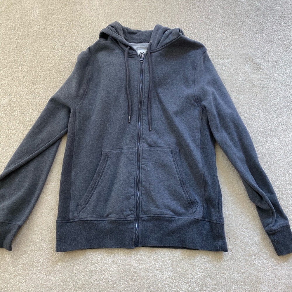 Grey zip up hoodie